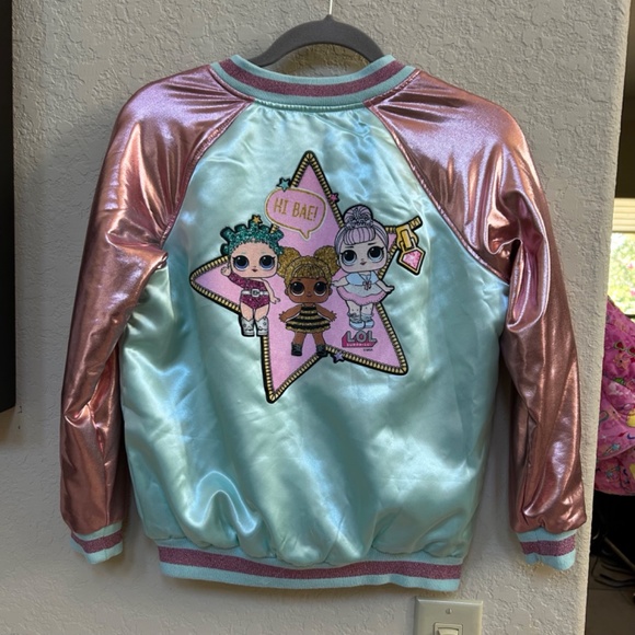 LOL Surprise Dolls Reversable Bomber Jacket. NWOT - Picture 3 of 10